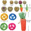 Youngever 15 Pack Rabbit Chew Toys, Small Animal Chew Toys, Chew Treats Toys and Balls for Bunny, Rabbit, Hamster, Guinea Pig
