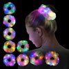 MUYANN Light Up Scrunchies - Camping Essentials Gifts for Women & Girls - Neon, Glow in the Dark Christmas Hair Accessories - Hair Ties & Bands - Perfect for Glow/Sleepover Party Favors & Supplies