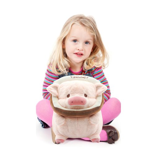 Stuffed Animal Pig, Pig Plush Toy – Huggable Toy, Plushie Kawaii, Cute Plushie Birthday Gift for Kids, Boys, Girls and Adults, Adorable Big Plush Body Pillow 15.5”.