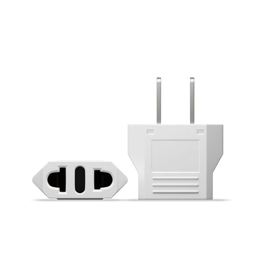 European to US Plug Adapter, Unidapt Europe to USA Plug Adapter, EU to US Plug Converter 2-Pack, Travel from Europe to USA Outlet, Power Travel Adapters European to American, Canada, Mexico, Type A