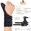 BodyMoves Thumb Splint Brace Plus Finger Hot and Cold Gel Pack- for de quervain's tenosynovitis, Tendonitis, Trigger Thumb spica,Carpal Tunnel, CMC Adjustable wrist and Reversible(Left and Right Hand)