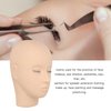 Lash Mannequin Head, 3 Layers Silicone Eyelash Mannequin Head with Eyelids, Eyelash Extension Makeup Practice Training Mannequin Doll Face Head for Lash Extension