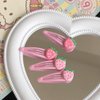 Strawberry Hair Barrettes Pink Y2K Girls Hair Barrettes Hairclips Headpieces Non Slip Strawberry Hair Accessories for Women Girls (2 pairs)