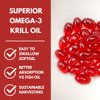 ScimeraMD® KrillOilMD Antarctic Krill Oil Omega 3 DHA EPA Supplement with Astaxanthin for Heart, Brain, and Joint Support, 60 CT