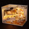 piberagi DIY Miniature Dollhouse Kit with Furniture, 1:24 Scale Creative Room Mini Wooden Doll House Accessories Plus Dust Proof for Kids Teens Adults(Cake Diary)