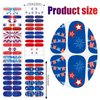 JERCLITY 224 Pieces 16 Sheets 4th of July Nail Wraps Independence Day Nail Polish Strips with Nail File Patriotic American Flag Nail Strips Self-Adhesive Solid Color Nail Stickers for Memorial Day
