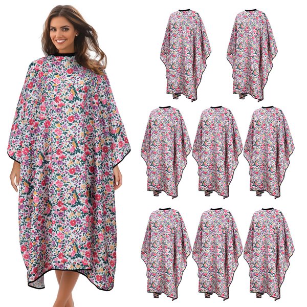 Professional Salon Cape Polyester Barber Cape Hair Cut Cape,54”x62” (8 Pack)