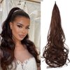 Ponytail Extension 30 Inch Flexible Wrap OTO BELLA Around Ponytail Hair Extensions 120g Long Curly Synthetic Ponytail Wavy Pretty Hair Ponytails Hairpieces For Women Daily Use (M33M)