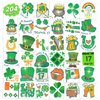 EMOME 204 Sheets Individually Wrapped Shamrock Glitter Tattoos Stickers, Irish Stickers for St Patricks Day Decorations Accessories, St Patricks Day Glitter Temporary Tattoos for Party Favors Supplies