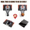 GYSH Indoors Office Desktop Mini Basketball Hoop,Mini Foam Basketball and Hoop,It can be Installed on The Desk, on The Wall, Behind The Door, Indoors and Outdoors Shooting Decompression. (black2)