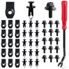Xislet 45PCS Universal Style Engine Under Cover Splash Shield Guard Body Bolts Bumper Fender Liner Push Retainer Fastener Rivet Clips Compatible with Most Brand of Vehicles