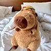 Tanha Capybara Plush Toy, Capybara Stuffed Animals, Soft Capybara Stuffed Toy, Cute Capybara Plush, Capybara Gifts - with Hamburger Backpack, 45cm / 18inch