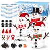 Aursy Christmas Crafts for Kids, 9 Pack DIY Build a Snowman Kit for Kids, Christmas Gifts for Kids, Stocking Stuffers for Kids, DIY Air Dry Modeling Clay Snowman, Decor Creative Xmas Crafts Gift