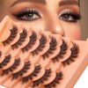 DIRBEAUTY False Eyelashes Mink Lash Dramatic Lashes Light Soft And Fluffy Lashes 7 Pairs Pack