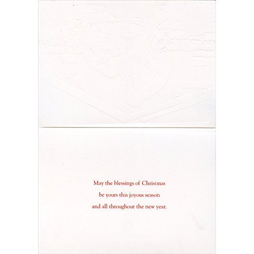 Mary Lays Jesus in Manger - Designer Greetings Box of 18 Religious Christmas Cards