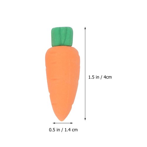 30 Pcs Cute Carrot Shaped Erasers, Realistic Vegetable Rubber Erasers for Kids, Fun Classroom and Party Favors