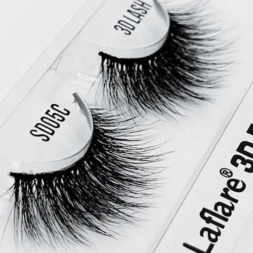 MRS GWEN HAIR & ACCESSORIES Laflare Lashes 3D Faux Mink Eyelashes Premium Silk Lashes Feather Light & Reusable Natural Looking Easy to Apply (SD05C)