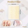 7 Sheets Line Nail Stickers Gold Nail Strips, Silver Line Stickers for Nails, Nail Art Stickers Lines, Liner Art French Manicure Strips, Metallic Nail Striping for Women DIY Nail Decoration
