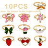 Faburo 30pcs Kids Jewelry for Girls, 10 Necklaces, 10 Rings, 10 Bracelets, Little Girls Jewelry Kids Unicorn Necklace Rings for girls, Kid Jewelry Bracelets Necklace Birthday Gift Age 2 4 6 8