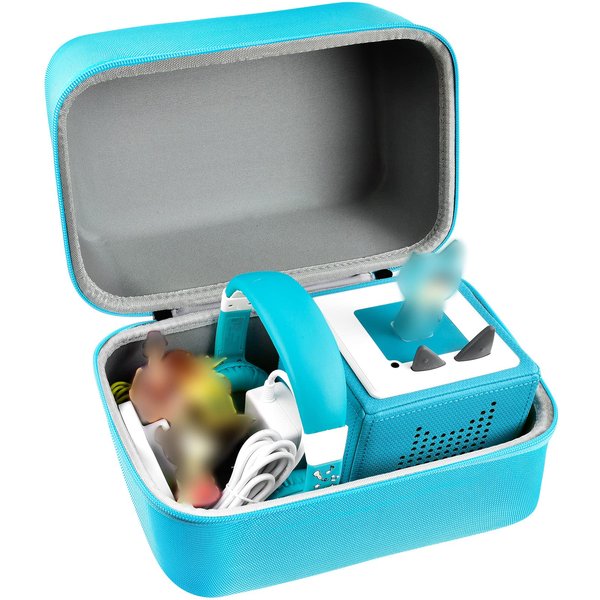 Case Compatible with Toniebox Audio Player Starter Set for Tonies Figures Characters,Carrying Storage Bag Holder Fits for Charging Station, Headphones and More Accessories for Kids-Blue(Box Only)