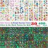 Glow in the Dark Tattoos for Kids 400 Pcs Luminous Kids Tattoos Temporary, Birthday Glow Party Temporary Tattoos for Kids, Glow in the Dark Party Supplies, Gifts for 3 4 5 6 7 Year old Girl or Boy