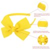 MEEDEE Fashion Bright Yellow Bow Headband Bowknot Headband Big Bow Grosgrain Ribbon Hair Hoop Headband for Girls Toddlers Girls Kids Party Decor Cosplay Costume Headwear Makeup Handmade Hair Band