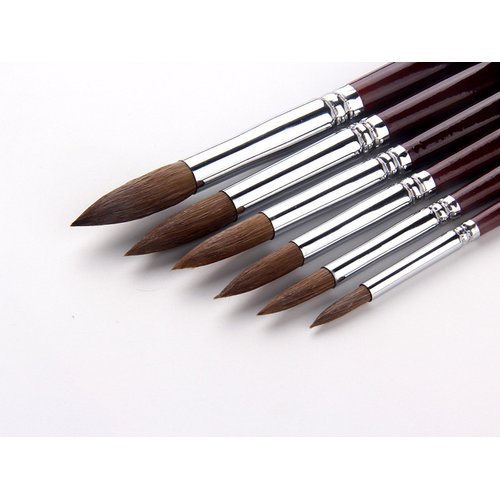 Artist Paint Brushes-Superior Sable Watercolour Brushes Round Point Tip Paint Brush Set for Watercolor Acrylic Painting Supplies