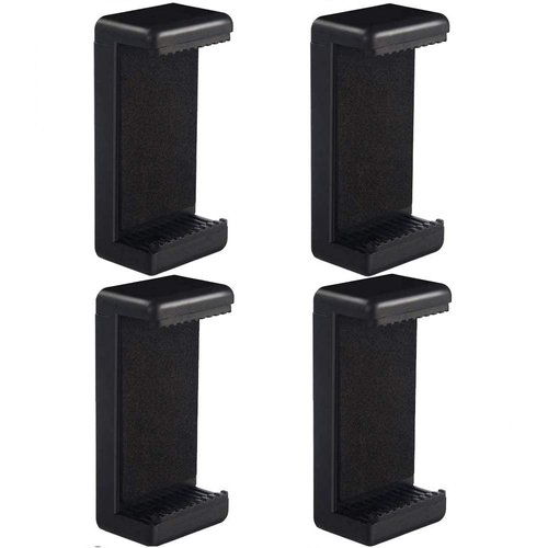 Acuvar Universal Tripod Smartphone Mounts with Dual Mounting Points for All Smartphones up to 3.5" Wide + Microfiber Cloth (4 Pack)