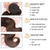 Dark Brown Bundles Body Wave Human Hair Color #4 Bundles Chocolate Brown Body Wave Bundles 20 Inch Double Weft Wet And Wavy Bundles Hair Weave Brown Body Wave Bundles