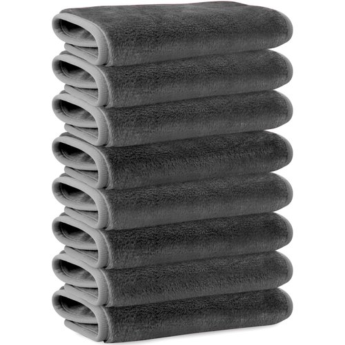 KODAMO Makeup Remover Cloth, 13" x 7" Microfiber Face Cloths for Washing Face, Reusable Soft Makeup Remover Towels for Women, Gray