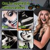 2PCS Black and White Halloween Face Body Paint Makeup Kit,Oil Based Cream Face Painting Kit,Waterproof Long Lasting Blendable Face Paint Kit for Cosplay Goth Skull Zombie Joker Vampire Makeup