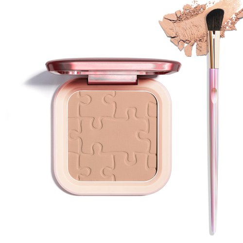 LSxia Contour Palette with Brush, Cream Contour Powder Palette Bronzer Powder Matte Bronzer Palette Cool Toned Contour Kit with Mirror for Face Sculpting Contour Makeup (#C02 Soft Brown)