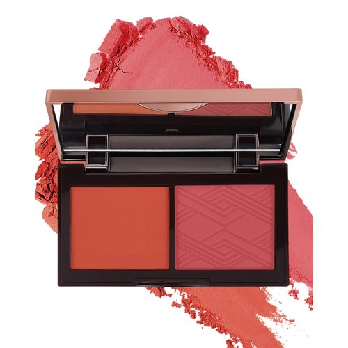 Face Matte Blush Powder Palette-2Colors Buildable Facial Cheek Blusher Pressed Powder Light Luxury Blush Contour Palette for Face,Longlasting Makeup Palette,Valentine's Day Gift Set for Women Girl-03