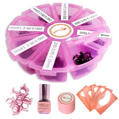 BTLLSSH 800Pcs Loose Cluster Lashes 0.31-0.63INCH Lash Clusters DIY Eyelash Extensions c curl cat eye false eyelashes & adhesives Mega Volume Individual Lashes Eyelash Clusters Extensions(20D 0.05C)