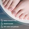 UNA GELLA Toe Nail Tips 504Pcs Short Square False Soft Gel Full Cover Fake Toe Nails Matte Toe Nails 12 Sizes Pre-shape Fake Toenails Gel X Toe Nail Tips For Nail Extension Home DIY Nail Salon