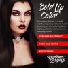 Vivid Black Lipstick - 2 Pack - Bold, Translucent, No Sheen Lip Color With Matte Finish - Makeup and Cosmetics by Splashes & Spills