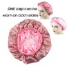 Silky Satin Sleep Bonnet Elastic Band Hair Scarf for Hair Slouchy Beanie