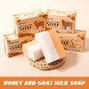Poleview Classic Honey & Goat Milk Soap, Soothes Dry Skin, Natural Shea Butter, Pack of 3 Bars,Handmade Bath Soaps, 4.94 oz (140g) each