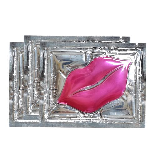 Reengull 30 PCS Lip Mask Collagen Lip Masks Sheet for Dry Lips, Gel Lip Mask Pack for Remove Dead Skin, Moisturizes and Lightens Lip Lines, Pink