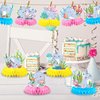 Narwhal Birthday Decorations Honeycomb Centerpieces Party Supplies Narwhal Themed Table Decorations
