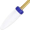 Pana Professional USA Ceramic White Flame Cone Shaped Bit Nail Drill 3/32" Shank Size (Coarse, Flame Bit)