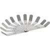 A308 Offset Valve Tappet Gauge Set Premium 11-Blade Feeler Gauge Kit Sizes from 0.004" to 0.014" Includes Two Red Handles