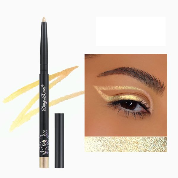 MIESCHER Diamond Shiny Eyeliner Pencil Long-Lasting Waterproof Glitter Chameleon Gel Eyeliner, Sweat-Proof Transfer-Proof Wear, Smudge-Proof Eyeliner & Lipliner Shimmer Glitter Eyeshadow Makeup(1#)