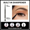 Erinde 2PCS Black Gel Eyeliner for Mature Women - Waterproof Smudge-proof Eye Liner Pencil, Gel Cream Matte Texture, Built-in Sharpener, Long Lasting Precision Waterline Eyeliner for Older Women