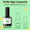 modelones Neon Green Gel Nail Polish, 1 Pcs 15 ML Bright Green Gel Polish Soak Off U V LED Nail Polish Nail Art Starter Manicure Salon DIY at Home