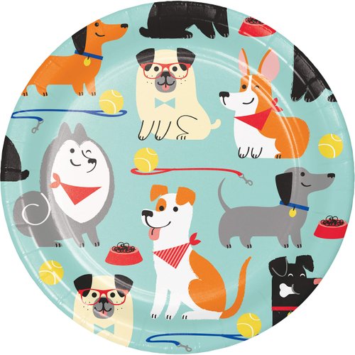 Creative Converting Dog Party Dessert Plates, 24 ct