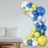 Uniquer Blue Yellow White Balloon Garland Kit, Latex Balloons Arch Kit, Birthday Wedding Anniversary Engagement Party Supplies