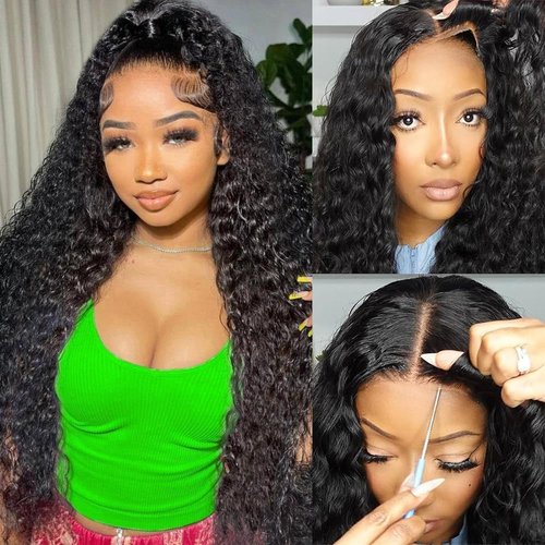 Isarella Wear And Go Glueless Wigs Human Hair Deep Wave Lace Front Wigs Human Hair Pre Plucked Pr...