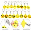 CRSUSUKJ 64 Pack Mini Emoticon Keychain Plush(16 expressions), Cute Keychain, Party Favors for Kids, Keychains, Valentine's Day Gifts/ Birthday Party Supplies, Emoticon Gifts Toys Carnival Prizes.