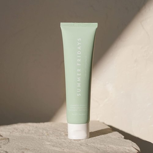 Summer Fridays Super Amino Gel Cleanser - Gentle, pH-Balanced Daily Facial Cleanser + Makeup Remover - Helps to Calm Irritation, Nourish Skin + Restore Moisture (5 Fl Oz)